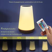Lámpara de Mesita de noche Remote Control Temporizador Lámpara de Mesa táctil regulable Carga USB
Luz de noche para dormitorio/niños en varios Colores. - details 0