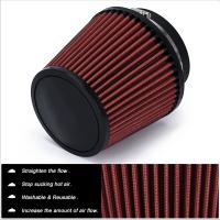 Filtro De Aire Para Coche Universal Alta Fluidez Inlet Frío Intake Filtro Limpiador Pipe Modificado Scooter 76/100mm Material Algodón Gauze Y Hierro Goma Y Acero Inoxidable - details 3