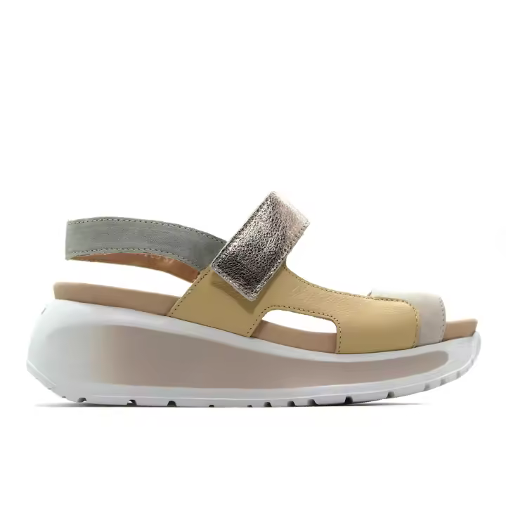 Callaghan 35200 Sandalia de piel con tira adesiva,piel,ante,nobuk,suela gorda de goma,cuña y plataforma, para señora - 1