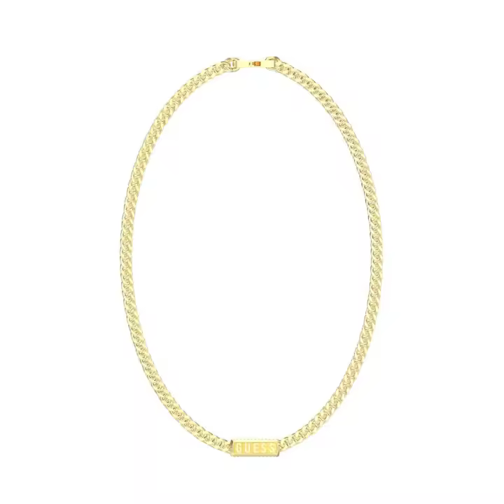 Guess Collar Hombre Lion King De Acero Dorado - 1