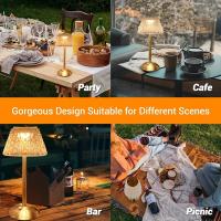 Lámpara De Mesa Nórdica Con Cristal Toque Dimming USB Recargable Luz Nocturna Para Decoración De Café Bar Hotel Dormitorio - details 6