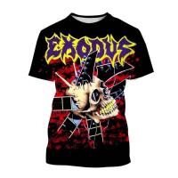 Camiseta 3D Personalizada Exodus Para Hombres Y Mujeres Estilo Hip-Hop Harajuku Callejero Punk Casual Transpirable De Verano - details 1