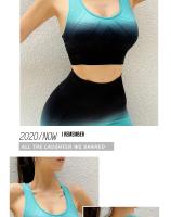 Sudadera Deportiva De Mujer Alta Estiramiento Cogido Transpirable Para Gimnasio Running Yoga Con Forro Sin Costuras Crop Top Vestidos De Deporte Gradiente V - details 9