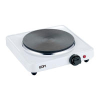 LILI HOME Cocina Eléctrica de 2 Fuegos. Potencia: 1000-1500W Placas: Placa 1: Ø15,5 cm Placa 2: Ø18,5 cm. Funciones adicionales: Indicador luminoso de encendido para mayor seguridad. Regulación de temperatura con 5 niveles, ideal para ajustar la potencia - details 3