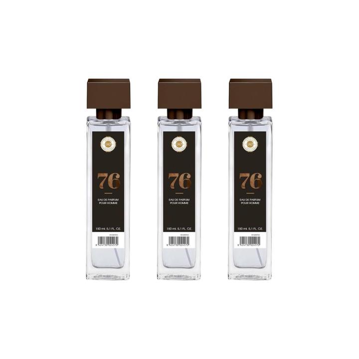IAP PHARMA PARFUMS nº 76 Eau de Parfum Amaderada, Hombre, 150 ml (Paquete de 3) — oferta en Miravia
