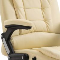 vidaXL Silla de oficina de cuero sintético color crema - details 5