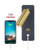 Lámpara De Pared LED Para Interiores 7W Con Carga USB Luz De Pared Moderna Nórdica Para Dormitorio Y Sala De Estar Interruptor Incluido - details 10