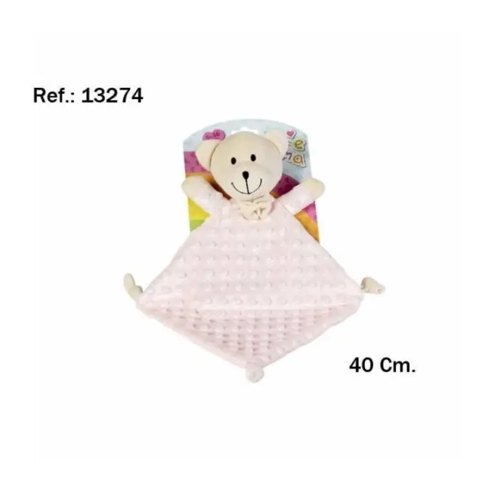 GASITA OSO ROSA  MOTITAS 40 CM DE ARTESANÍA BEATRIZ - 1