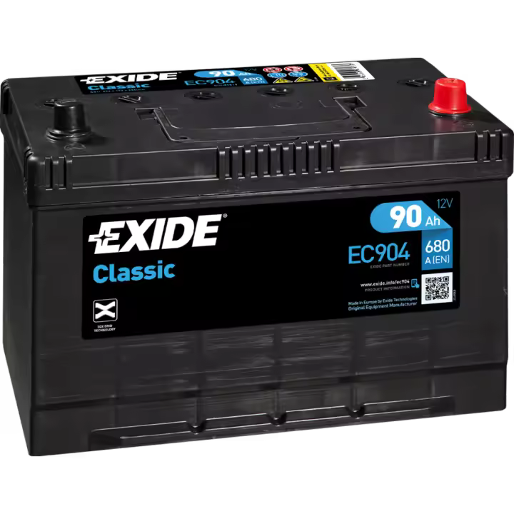 Batería de coche Exide-Classic EC904 Classic. 12V - 90Ah/680A (EN) Caja D31 - 1