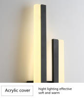 Lámpara De Pared LED Para Dormitorio Estilo Moderno Acero Cuádruple Con Sombrilla De Acrílico Iluminación Interior Para Sala De Estar Pasillo - details 13