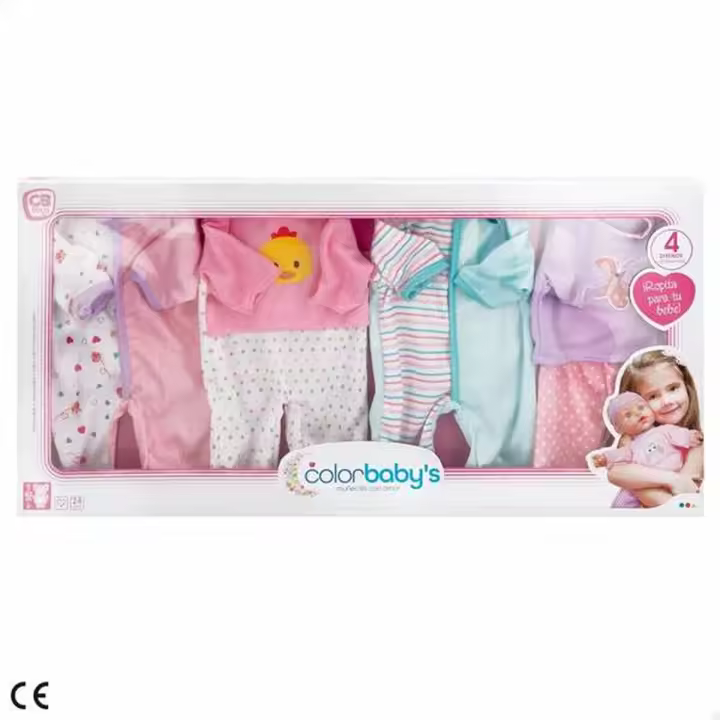 Ropa para Muñecas Colorbaby - Accesorios Multicolores de Tela y Plástico para Niños +2 Años, 42 cm de Diversión - 1