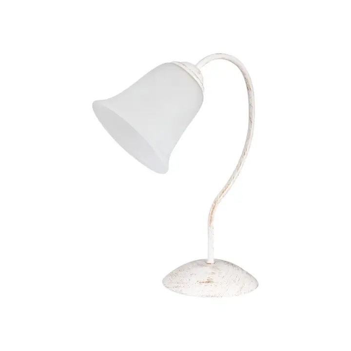 Lampara Flexo Excritorio Blanco antiguo E27 Cristal FABIOLA  RABALUX - 1