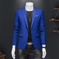 Chaleco De Novio Casual Para Hombre Marca Alta Color Sólido Diseño De Negocios Blazer De Boda Top De Traje Chaqueta De Moda - details 1