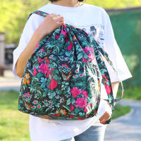 Mochila De Mujer Con Cordón Gran Capacidad Ligera Minimalista Portátil Para Compras Y Viajes Estilo Casual Sólido - details 3