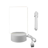 Luz Nocturna LED Transparente Y Luminosa Con USB Tablero De Mensaje Erasable Calendario Adorno De Escritorio Material Acrílico - details 6