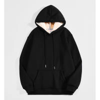 Sudadera De Lana De Cabra Abrigada Para Hombre Sudadera Deportiva Casual De Algodón Acrílico Negro Azul Marino Para Calle - details 2
