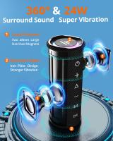 Altavoz Portátil Bluetooth Tronsmart Mirtune C2 con Doble Altavoz, Máximo 30W Graves Potentes, 360°, Resistente al Agua IPX7, Sonido Estéreo, 24 Horas de Tiempo de Reproducción, Caja de Música para Fiestas, Apoya TF, SD - details 0