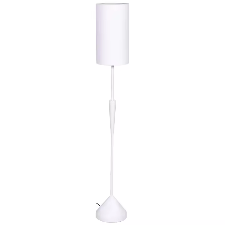 Lámpara de pie de metal blanco 22x22x117/151,5h cm - 1