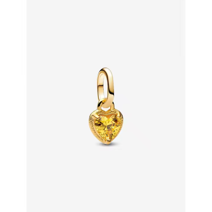 Pandora - Charm Colgante Mini de corazón - Baño de Oro de 14K - 1
