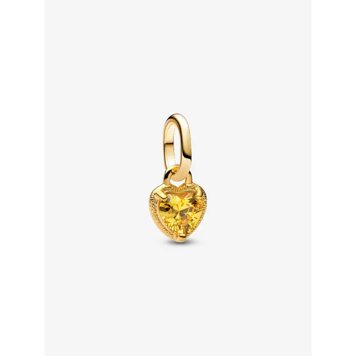 Pandora - Charm Colgante Mini de corazón - Baño de Oro de 14K - 1