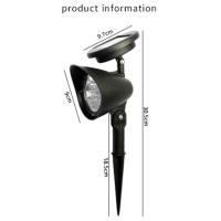 Spotlight Solar LED Exterior IP65 Impermeable Para Jardín Paisaje Decoración Lámpara Individual Para Pradera Camino Árbol - details 1