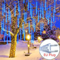Luces De Lluvia De Meteoros LED Para Decoración De Navidad Y Fiestas Colgante De Agua Caída Fairy Para Patio 30/50CM Con Enchufe EU - details 6