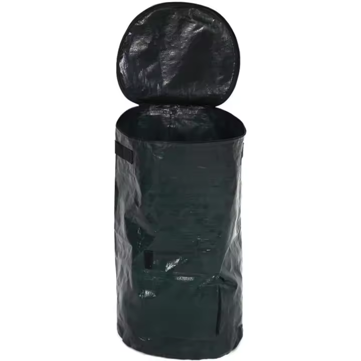 PE Compost Bag, Organic Compost Bag Organic Waste Bag 2 Sizes Organic Waste Yard Garden Compost Bag Foldable Compost Bag Fabric Planter(35 x 60cm) - 1
