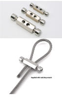 Pinza deSuspensión Ajustable De Metal Para Cables De Acero 1PCS Clavija De Fijación Con Llave Para Cables De Acero Fuerte Para 4/5/6mm - details 5