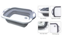 Baño Portátil Plegable Para El Hogar Y Camping Recipiente De Baño Plástico Eco-amigable Para Viajes Y Exteriores - details 1