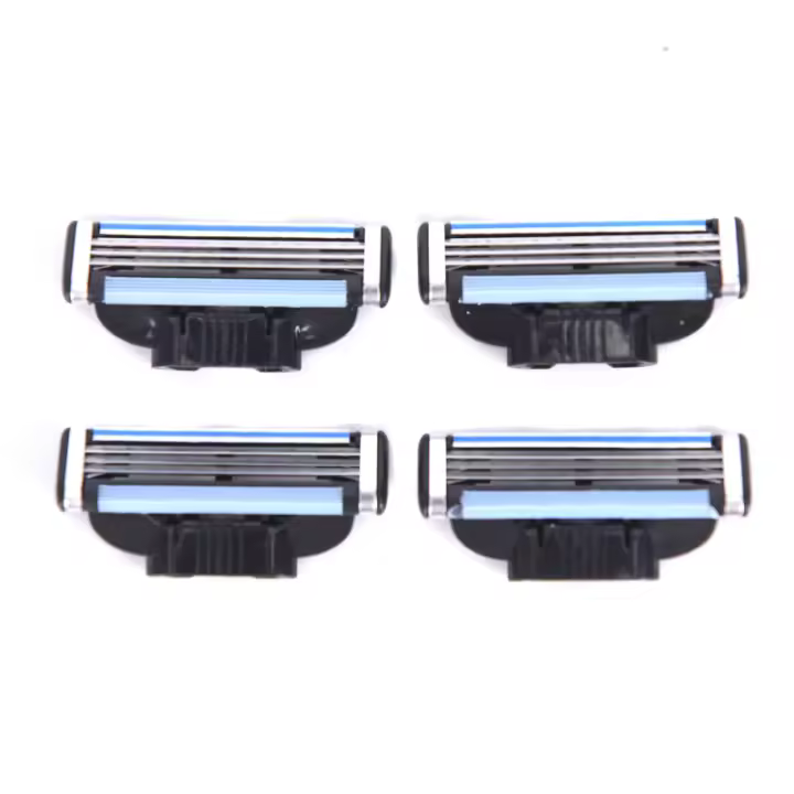 4Pcs Cartuchos De Afeitar Manual Mach 3 Hojas De Afeitar Tridimensionales Para Hombres Y Mujeres Epilador Manual - 1