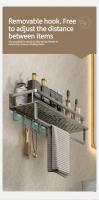 Estante De Baño Montado En La Pared Racks De Inodoro No Perforado Capaz De Drenar Agua Organizador Multifuncional Para El Hogar - details 6
