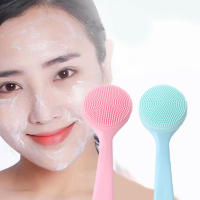 Cepillo De Limpieza Facial De Silicona Doble Cara Cepillo De Masaje Para Rostro Herramienta De Cuidado De Piel Suave Eliminador De Quimios - details 0