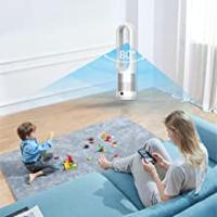 Ventilador de refrigeración sin Aspas, ventilador de Torre de 22 pulgadas, ventilador de pedestal ostilante de 80 ° con control remoto, 8 velocidades, temporizador de 8 horas, Pantalla LED con - details 2