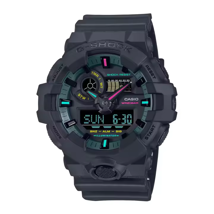 Reloj de pulsera CASIO G-Shock - GA-700MF-1AER correa color: Negro Dial Negro Hombre - 1