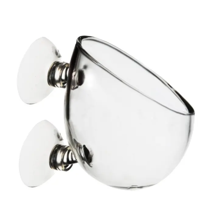 Vaso De Planta Acuática Transparente Con Soporte De Absorción Para Acuario Decoración De Aquascape Alimento Para Gusanos Rojos Pot De Plantas Para Tanque De Peces - 1