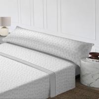 Juego de Sábanas 3 Piezas Gris Moderno - Diseño Minimalista con Textura Premium | Incluye Sábana Ajustable Elástica, Colcha Neutra + Funda de Almohada XXL | Tallas 90cm (Individual), 105cm (Matrimonio), 135cm (Queen), 150cm (King), 180cm (Super King) - details 0