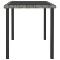 vidaXL Mesa de comedor para jardín ratán sintético gris 140x70x73 cm - details 2