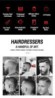 Cortador De Pelo Recargable T9 Para Hombres Y Adultos Con Corte Fino De 0.5mm a 5mm Máquina De Cortar Pelo Sin Cable Con 3-4 Piezas De Nozzles - details 2