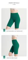 Nuevos Shorts De Yoga Para Mujer Verano Color Sólido Sin Estampado Cinco Puntos Ciclismo Gimnasio Correr Pantalones De Fitness Talla True - details 3