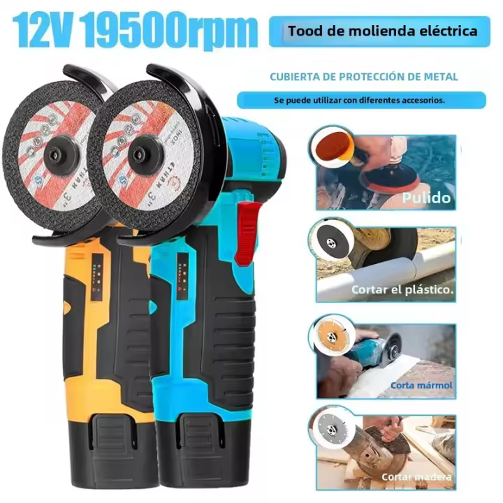 Mini Máquina De Pulido Y Tratamiento De Polvo Eléctrica Inalámbrica 12V 800W 19500rpm Con Batería De Litio Para Corte De Diamante Y Tratamiento De Superficies - 1