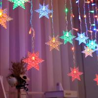 Luces De Navidad LED En Forma De Copo De Nieve Con Pitón Para Exterior Decoración De Jardín Y Hogar Año Nuevo Fiesta Boda - details 9