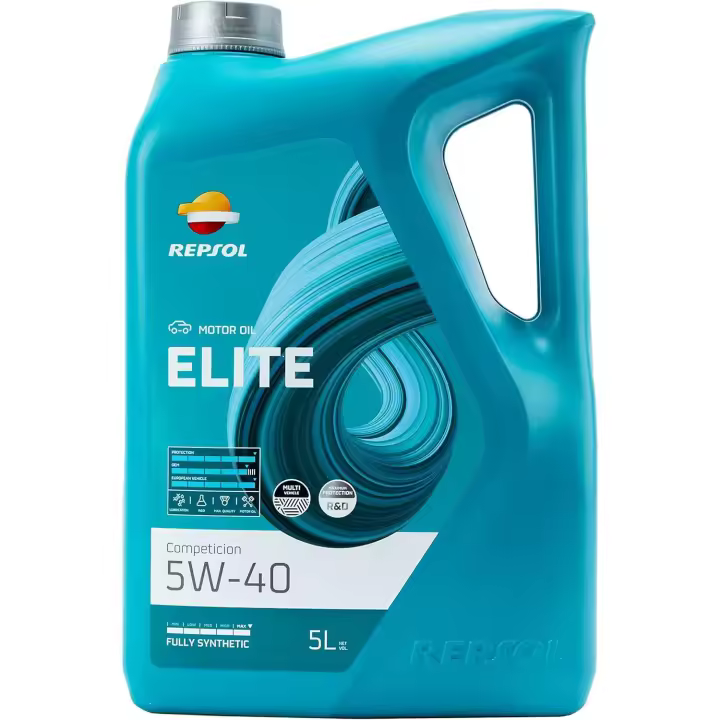 REPSOL aceite lubricante sintético para coche ELITE COMPETICION 5W-40 5L - 1