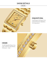 Reloj De Moda Para Mujer WWOOR Con Diamantes Marca Top Lujo Cuadrado Reloj De Pulsera Simple Para Mujer Vestido Pequeño Relogio Feminino - details 9