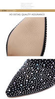 Botas Largas De Mujer Con Diamantes Punta Afilada Y Tacón Alto Talla Grande 43 Verano 2024 Moda Elegante Para Fiestas Y Noches Saludables - details 10
