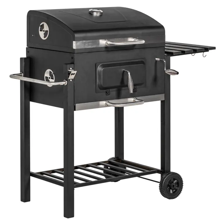 Parrilla Vertical Inoxidable Negro | Diseño Compacto (113x65x108cm) | Weatherproof Durable Estructure | Ideal para Jardines, Terrazas y Pequeños Espacios - 1