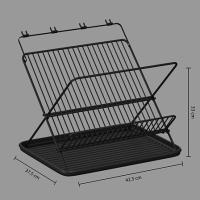MAXHOME-Escurridor plegable de PP y metal de 2 alturas,Dimensiones : L. 42,5 x P. 37,5 x H. 33 cm - details 2