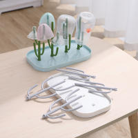 Soporte De Encaje Para Botella De Leche En Forma De Árbol Para Bebés Organizador De Secado a Prueba De Polvo Regalo De Pascua - details 7