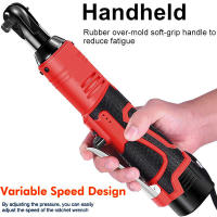 12V/18V Destornillador eléctrico inalámbrico Llave de carraca de ángulo recto 3/8 pulgadas Taladro de impacto Extracción de tornillo Tuerca Herramienta de reparación de coches - details 4