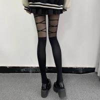 Medias Largas De Mujer Cienkie Sexy Con Volantes Y Cordones Medio Caída Medias Kabaretki Para Loli Material De Algodón - details 10