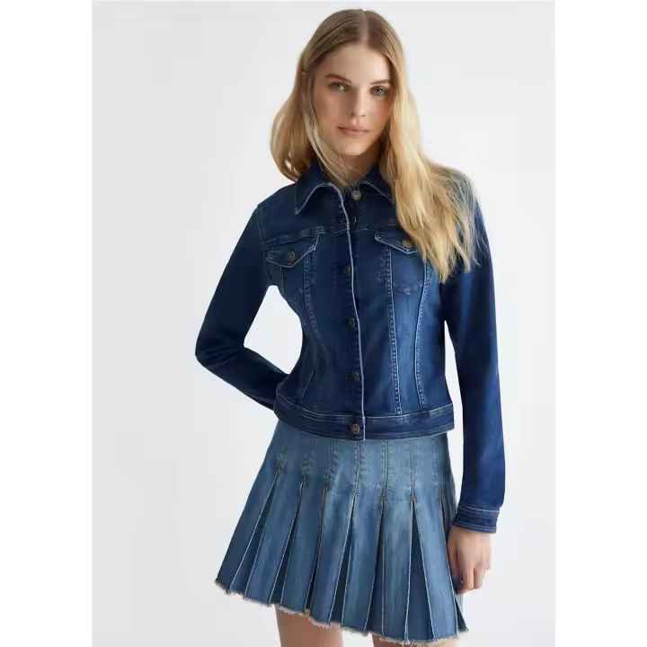 Ua4046 D4615 Cazadora Denim Elastico Liu Jo De Mujer - Denim - 1